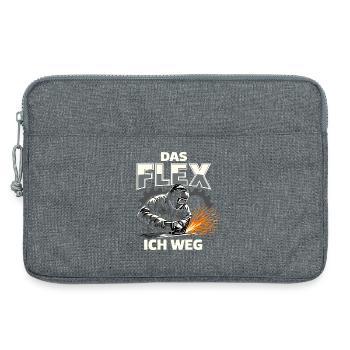 Schweißer Flex Schleifer Lustig Geschenk - Laptoptasche 13" - Grau meliert - Vorne