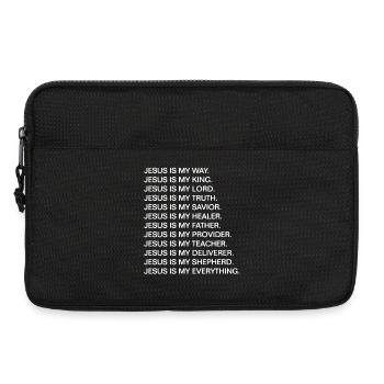 Jésus est ma voie. Jésus est mon Roi. - Sacoche pour ordinateur portable 13 pouces - noir - Devant