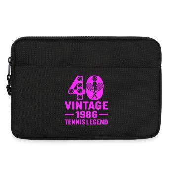 40e anniversaire du tennis 1986, chemise élégante - Sacoche pour ordinateur portable 13 pouces - noir - Devant
