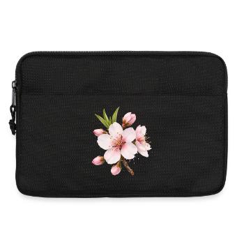 Fleurs d’amandier, fleur rose de printemps, fleur de printemps - Sacoche pour ordinateur portable 13 pouces - noir - Devant