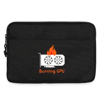 Funny Gamer For Gamers Who Like "Burning GPU" For - Laptop bag 13" - black - Front