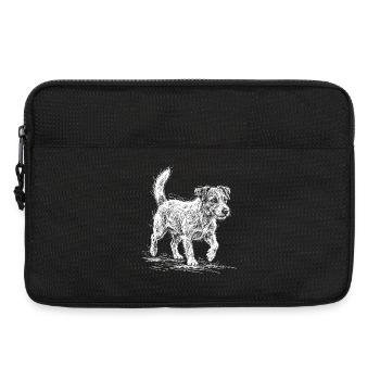 Jack Russell Terrier – Sketch Hund Design - Laptoptasche 13" - Schwarz - Vorne