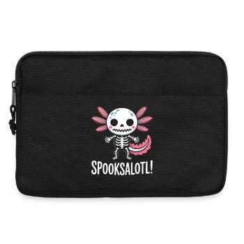 Spooksalot Skeleton Dragon Charm - Laptop bag 13" - black - Front
