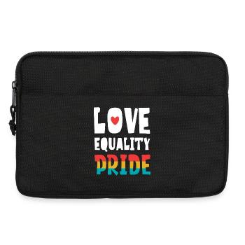 Mois de la Fierté LGBTQ - Amour. L’égalité. Vient - Sacoche pour ordinateur portable 13 pouces - noir - Devant