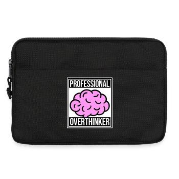 Professional Overthinker Lustig Grübeln Angst Logo - Laptoptasche 13" - Schwarz - Vorne