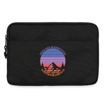 Marmottes au Coucher Montagne - Sacoche pour ordinateur portable 13 pouces - noir - Devant