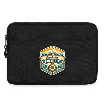 Segeln ist Freiheit Patch - Laptoptasche 13" - Schwarz - Vorne