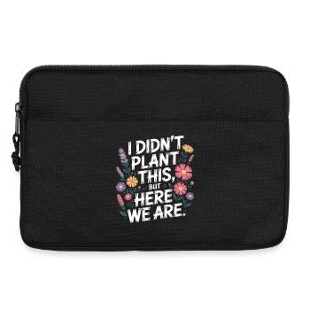 Je n’ai pas planté cette citation florale - Sacoche pour ordinateur portable 13 pouces - noir - Devant