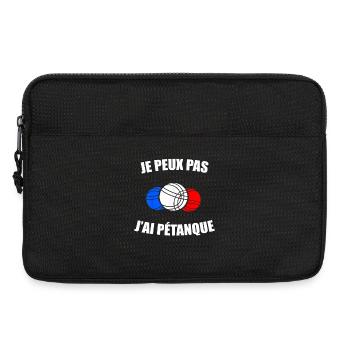 Je Peux pas j'ai les boules Boccia Boule Pétanque - Sacoche pour ordinateur portable 13 pouces - noir - Devant