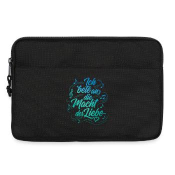 Ich bete an die Macht der Liebe - Lettering - Laptoptasche 13" - Schwarz - Vorne