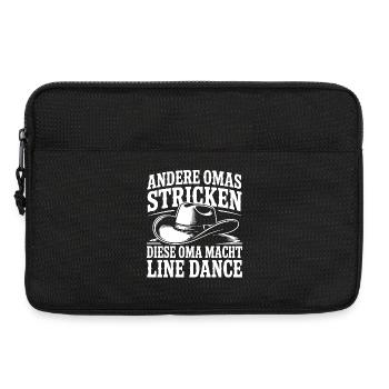 Oma tanzt Line Dance - Laptoptasche 13" - Schwarz - Vorne