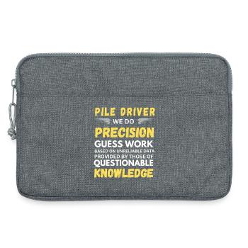 Pile Driver: Wir machen präzise Ratenarbeit - Laptoptasche 13" - Grau meliert - Vorne