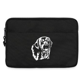 Spanish Mastiff Head "Black Edition" - Laptop bag 13" - black - Front