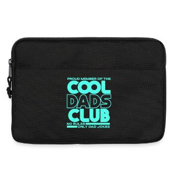 Club des papas cool - Cadeau de la fête des pères des papas - Sacoche pour ordinateur portable 13 pouces - noir - Devant
