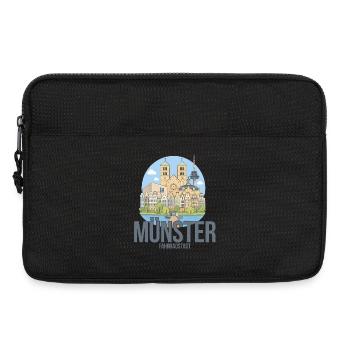 Münster Motiv 1 Fahrradstadt Skyline - Laptoptasche 13" - Schwarz - Vorne