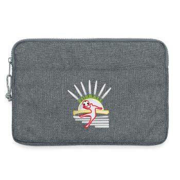 Kicker in sun circle football design - Laptop bag 13" - heather grey - Front