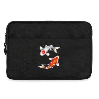 Tancho & Kohaku – Poisson chanceux de carpe koï - Sacoche pour ordinateur portable 13 pouces - noir - Devant
