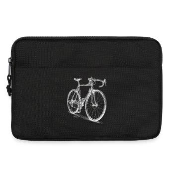 Rennrad Line Art minimalistisch Radsport - Laptoptasche 13" - Schwarz - Vorne