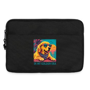 Golden Retriever-Ära Vintage | Retro Sunset Dog - Laptoptasche 13" - Schwarz - Vorne