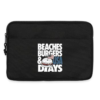 Beaches Burgers USA Days Design - Laptoptasche 13" - Schwarz - Vorne