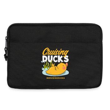 Motifs drôles de canards Citons amoureux de canards - Sacoche pour ordinateur portable 13 pouces - noir - Devant