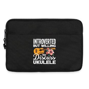 Funny Ukulele Designs and Sayings - Laptop bag 13" - black - Front
