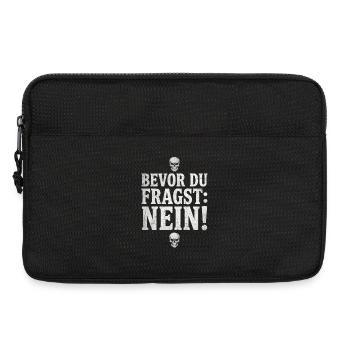 Bevor du fragst Nein Schädel Gothic - Laptoptasche 13" - Schwarz - Vorne