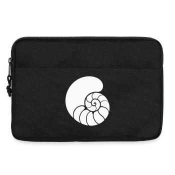 Sea Spiral Shell Drawing - Laptop bag 13" - black - Front