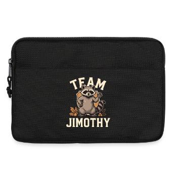 Team Jimothy Funny Raccoon Shirt Cute Waving Trash - Laptop bag 13" - black - Front