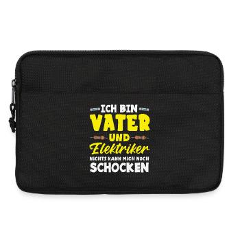 Vater Und Elektriker Spruch - Laptoptasche 13" - Schwarz - Vorne