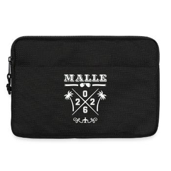 Mallorca 2026 Palmen Cross Design - Laptoptasche 13" - Schwarz - Vorne