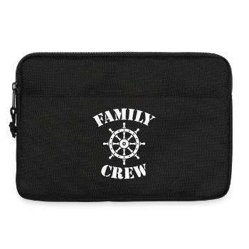 Family Crew (Steuerrad / Schiffscrew / White) - Laptoptasche 13" - Schwarz - Vorne