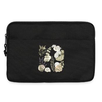 Natürliche Aquarellbotanik - Laptoptasche 13" - Schwarz - Vorne