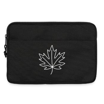 Minimaler Blatt-Umriss - Laptoptasche 13" - Schwarz - Vorne