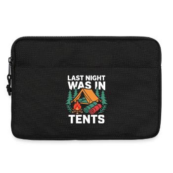 Camping – Die letzte Nacht war in Zelten - Laptoptasche 13" - Schwarz - Vorne