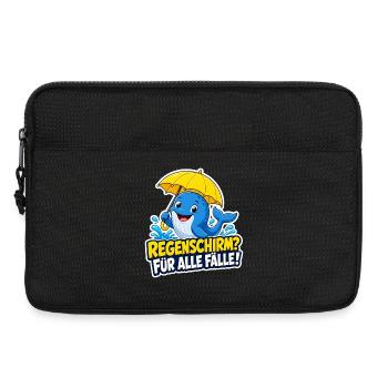 Wal mit Regenschirm für alle Fälle Regen Humor - Laptoptasche 13" - Schwarz - Vorne