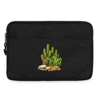 Cacti with flowers - Laptop bag 13" - black - Front