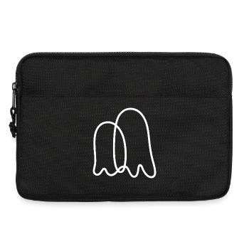 Imprimé Spirit de ligne minimaliste - Sacoche pour ordinateur portable 13 pouces - noir - Devant