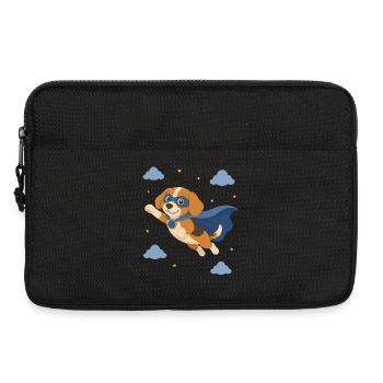 Super-héros beagle avec une cape - Sacoche pour ordinateur portable 13 pouces - noir - Devant