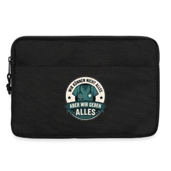 Wir geben alles Mediziner Badge - Laptoptasche 13" - Schwarz - Vorne