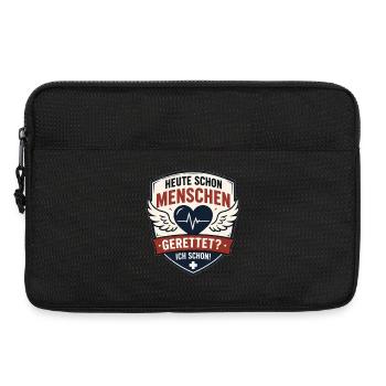 Rettungshelden Badge: Heute Schon Gerettet - Laptoptasche 13" - Schwarz - Vorne