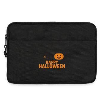 Halloween Kürbis & Hexenhut Design - Laptoptasche 13" - Schwarz - Vorne