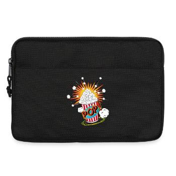 Popcorn im Pop Art Stil - Laptoptasche 13" - Schwarz - Vorne