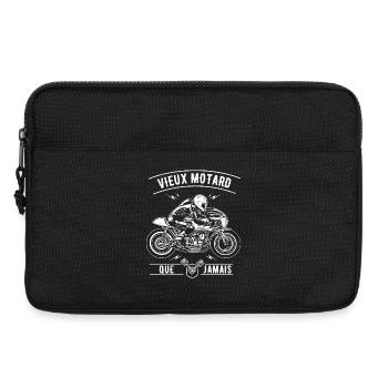Vieux Motard que jamais - Sacoche pour ordinateur portable 13 pouces - noir - Devant