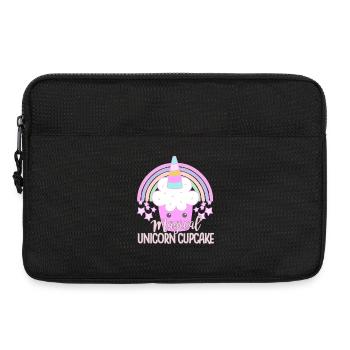 Einhorn-Cupcake - Laptoptasche 13" - Schwarz - Vorne