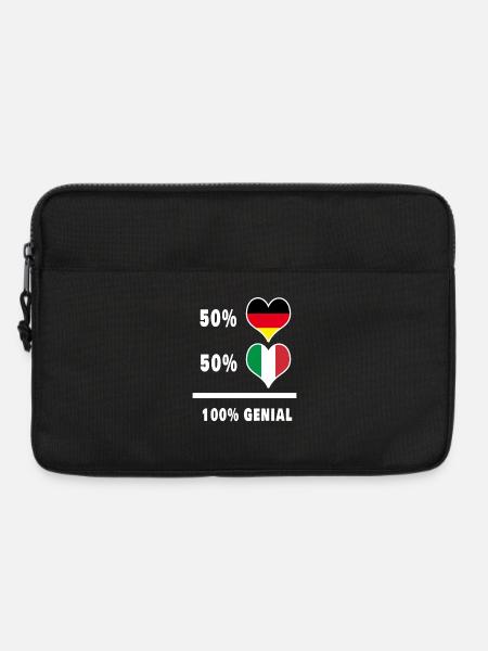 Deutschland und Italien genial / Geschenk - Laptoptasche 13" - Schwarz
