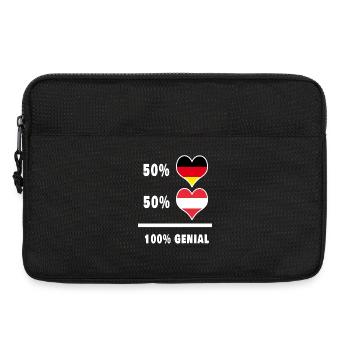 Deutschland und Österreich genial / Geschenk - Laptoptasche 13" - Schwarz - Vorne