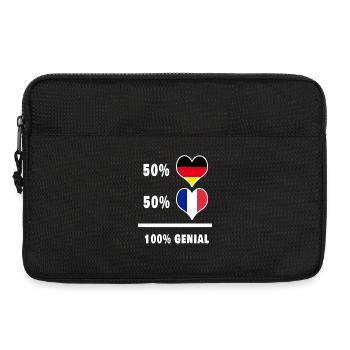 Deutschland und Frankreich genial / Geschenk - Laptoptasche 13" - Schwarz - Vorne