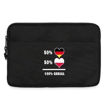Germany and Poland awesome / gift flag - Laptop bag 13" - black - Front
