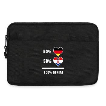 Germany and Croatia awesome / gift flag - Laptop bag 13" - black - Front